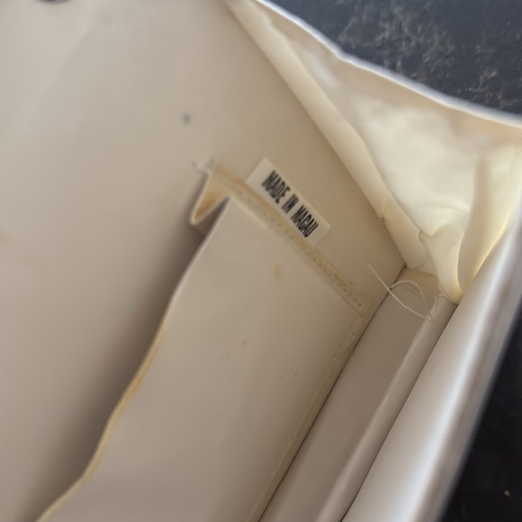 Vintage Beaded Geometric Evening Shoulder Bag Clutch Gold Silver - Picture 9 of 9